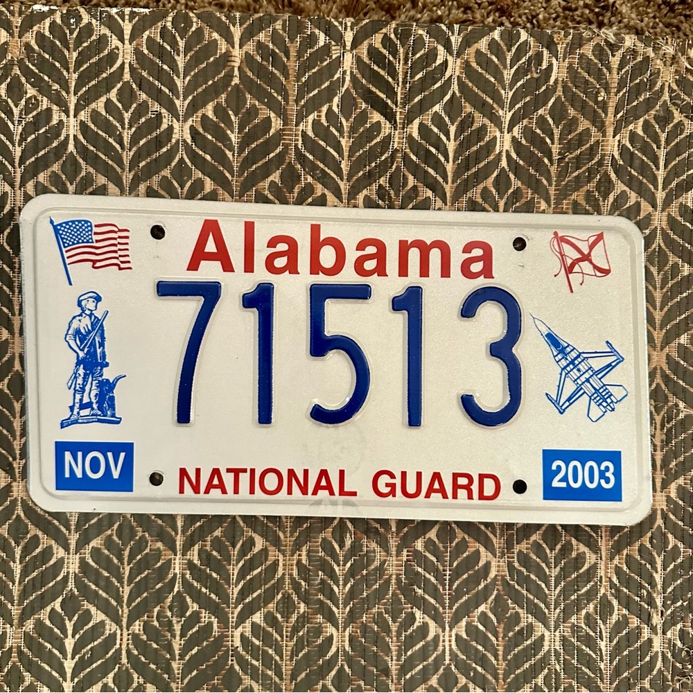 Alabama National Guard License Plate